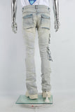 Blue Ripped Men's Cargo Jeans