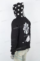 Men's Printed Black Hoodies