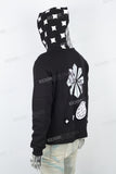 Men's Printed Black Hoodies