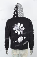 Men's Printed Black Hoodies