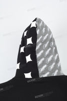 Men's Printed Black Hoodies