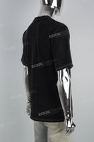 Black Distressed Wash Print T-Shirt
