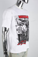 Men's white printed t-shirt