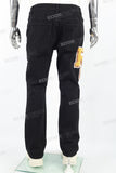 Men's Toweling Patch Black Flared Pants