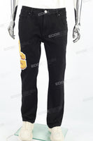 Men's Toweling Patch Black Flared Pants