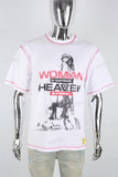 Men's Contrasting Stitched White Print T-Shirt