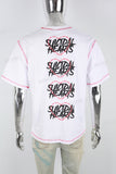 Men's Contrasting Stitched White Print T-Shirt