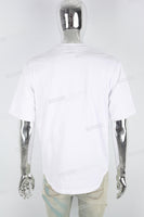 Men's White Letter Print T-Shirt