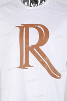 Men's White Letter Print T-Shirt