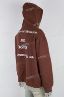 Men's Digital Print Brown Hoodie