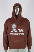 Men's Digital Print Brown Hoodie