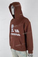 Men's Digital Print Brown Hoodie