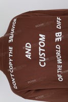 Men's Digital Print Brown Hoodie