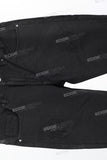 Men's Black Rhinestone Skinny Jeans