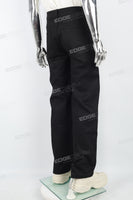Men's printed black baggy cargo denim pant