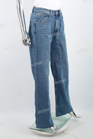 Women's blue washed baggy jeans