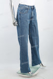 Women's blue washed baggy jeans