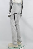 Men's printed gray knitted sweatpants
