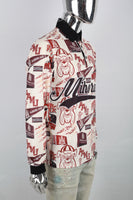 Men's printed polo shirt