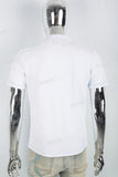 Men's white printed polo shirt