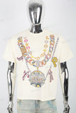Men's Cream Printed T-Shirt