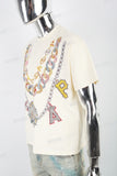 Men's Cream Printed T-Shirt