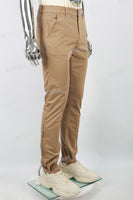 Men's Khaki Micro Flared Casual Pants