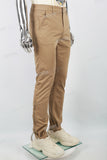Men's Khaki Micro Flared Casual Pants