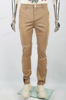 Men's Khaki Micro Flared Casual Pants