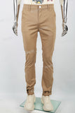 Men's Khaki Micro Flared Casual Pants