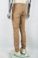 Men's Khaki Micro Flared Casual Pants