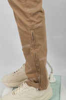 Men's Khaki Micro Flared Casual Pants