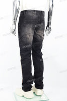 Black distressed patchwork Skinny Jeans