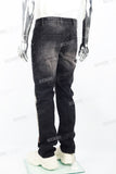Black distressed patchwork Skinny Jeans