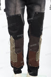 Black distressed patchwork Skinny Jeans
