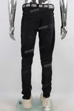 Black patchwork skinny jeans men