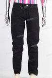 Black embroidered slim fit jeans