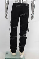 black cargo jeans men