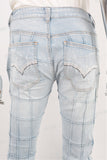 light blue raw hem flare boot cut bootcut women
