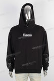 Black heavyweight patch skull hoodie