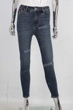 Dark blue denim jeans women