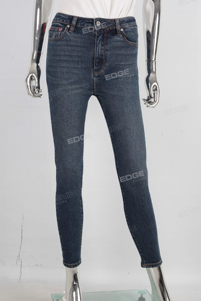 Dark blue denim jeans women
