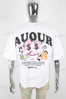White large digital print T shirt men