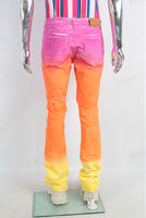 Men Tie-Dye Rainbow stack Jeans