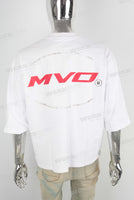 White oversize digital print t shirt