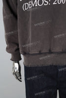 Digital print damaged vintage long shirt