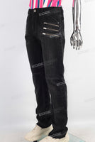 Black zip up boot cut jeans