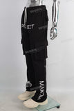 Black digital print cargo pants