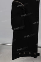 Black embroidered cargo jeans