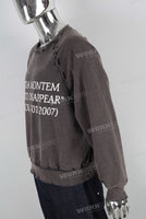 Digital print damaged vintage long shirt